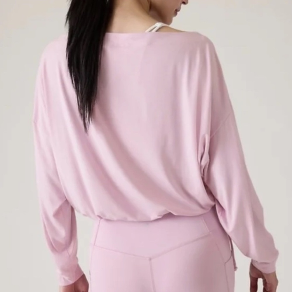 Athleta Cool Down Top in Begonia Pink Size M - Picture 5 of 14